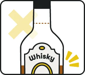 液面が大幅に下がっているもの